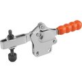 Kipp Toggle Clamp Standard Steel, Vertical Foot, Comp:Plastic, Comp:Orange, M=M08X60 K0072.0250